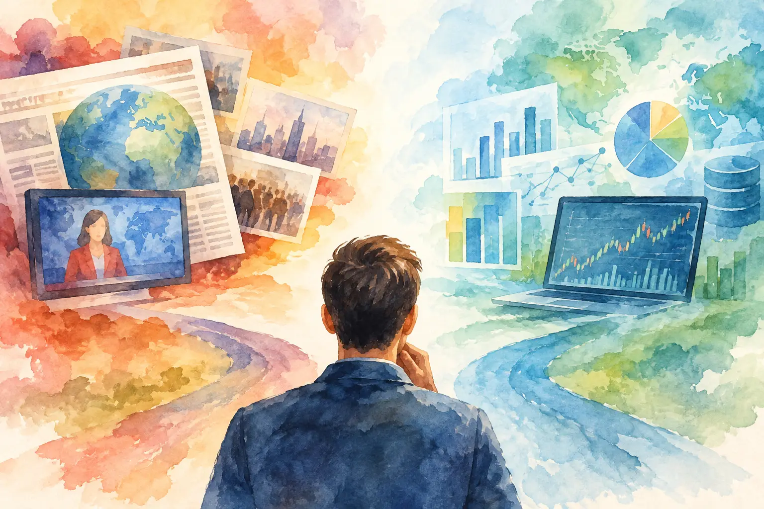 News Versus Data Trading for Better Decisions